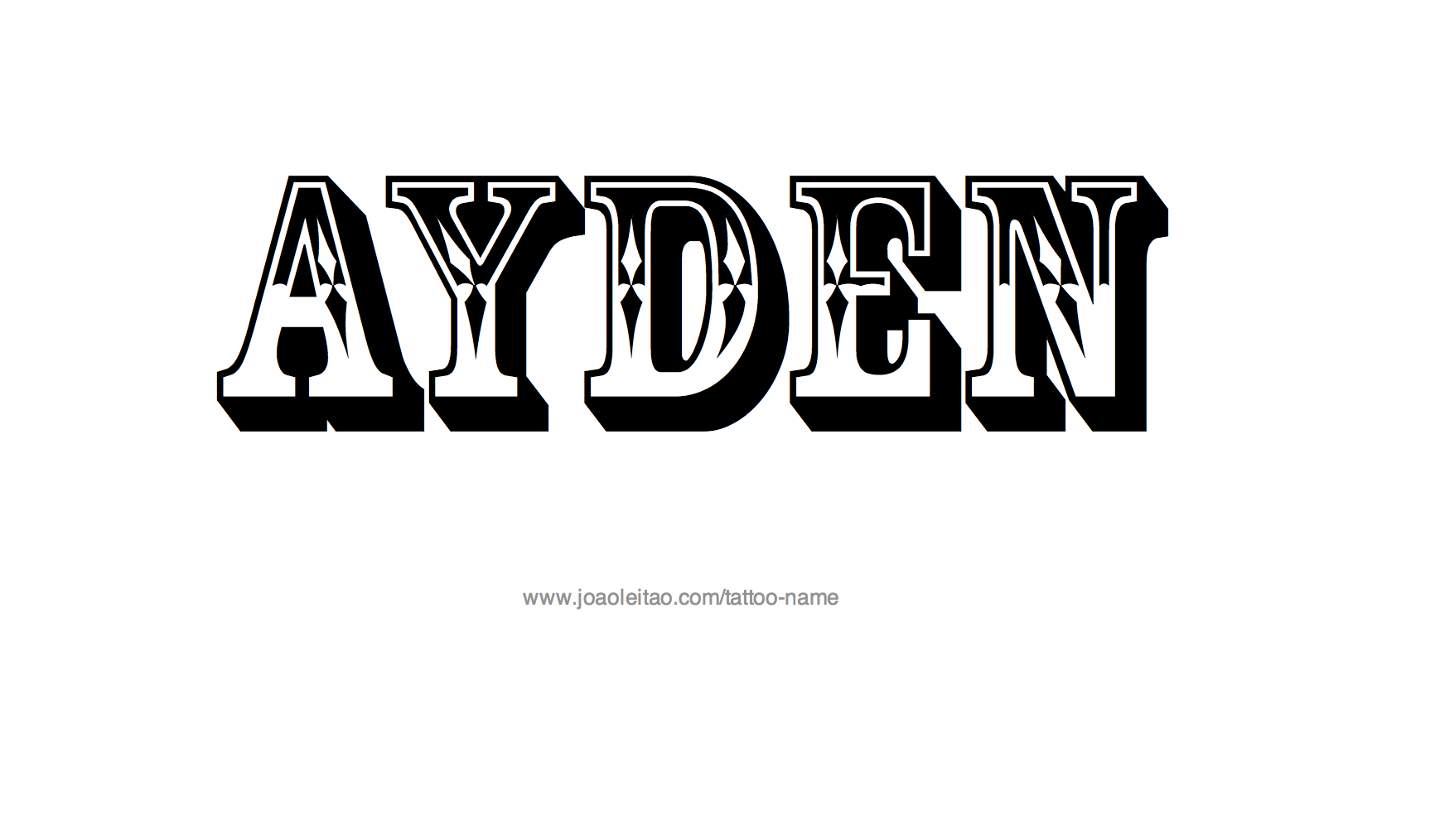 Ayden Name Tattoo Designs